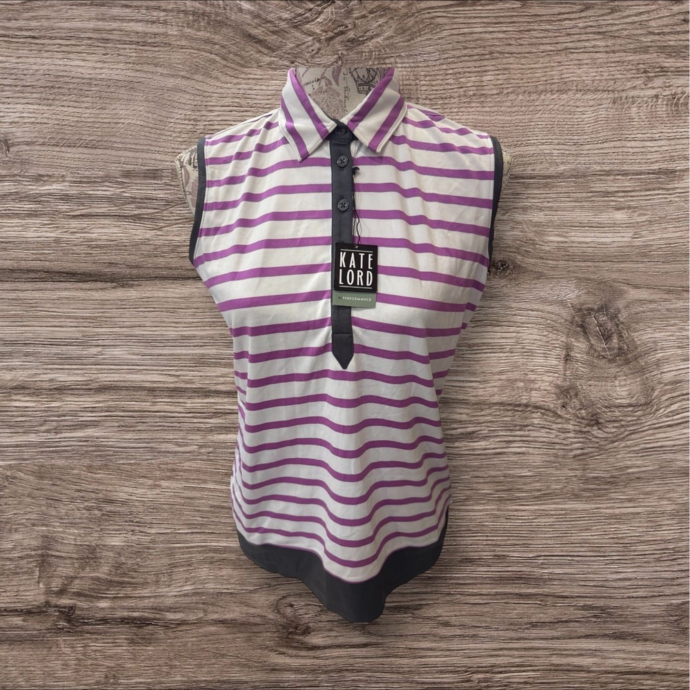 Women's NWT Kate Lord Performance Golf Sleeveless Polo